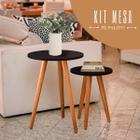 Kit Com Duas Mesas de Canto Antares Para Quarto Mesa Lateral