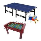 Kit com Mesa Ping-Pong 1013 e Pebolim 1072 - Klopf- Cód. 10051072 - Esportes Express