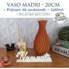 Kit com Vaso Decorativo + Difusor de Vareta + Palavra NAMASTÊ - Decoração de interiores, sala, quarto, banheiros, arranj