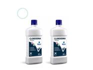 Kit Combo 2 Shampoo Clorexidina Wolrd Cães Gatos Pet 500ml