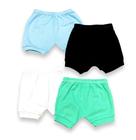 Kit Combo 2 Shorts Calor Bebê Masculino Liso Algodão Barato