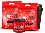 Kit Combo 2X Whey Protein 100% 1X Creatina 300g + Shaker - Integral Médica