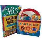 Kit combo com 2 Livros 1 Historias Bíblicas Infantil Ilustrado Cartonado com Alça e 1 365 Historias Bíblicas Devocional -