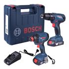 Kit Combo Furadeira GSB 180-LI + Chave de Impacto GDX 180-LI Bivolt com Maleta BOSCH