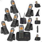 Kit Combo Mini Central PABX Telefone Sem Fio TS 5150 com 7 Ramal Intelbras Com 1 Entrada Para Chip 4g Celular e 1 Entrada para linha Fixa