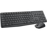 Kit Combo Teclado e Mouse Sem Fio Logitech MK235 ABNT2 cinza