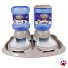 Kit Comedouro Bebedouro Automático Bandeja Galão Cães Gatos