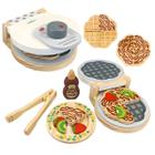 Kit Comidinha Brinquedo Educativo Madeira Máquina De Waffles - Newart