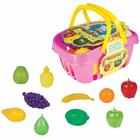 Kit Comidinha Infantil - Frutti - Sua Cesta de Frutas - Rosa - Braskit