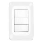 Kit Completo 2 Interruptores Simples com Interruptor Paralelo PIAL PoP com Placa 4x2