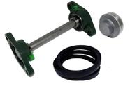 Kit Completo 25Mm Mancal Flange Eixo 60Cm Polia Correia