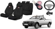 Kit Completo Banco Strada 2004 a 2011: Capas, Volante, Chaveiro