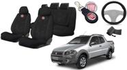 Kit Completo Banco Strada 2011 a 2019: Capas, Volante, Chaveiro