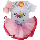 Kit Completo Body Unicornio Infantil Personagens Mesversario Fantasia