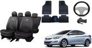 Kit Completo Capa de Couro + Volante + Tapete Personalizado Elantra