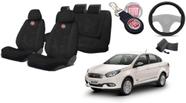 Kit Completo Capas Tecido Gran Siena '12-'21 + Volante + Chaveiro - Versatilidade Garantida