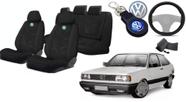 Kit Completo Capas Tecido Proteção Gol 1986-1996 + Capa Volante + Chaveiro VW