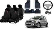 Kit Completo de Capa de Couro Fiat Idea 10-16: Tapetes e Capa de Volante Personalizados