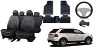 Kit Completo de Capas Edge 12-14 + Tapete Automotivo + Capa de Volante