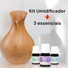 Kit Completo de Umidificador c/3 Essências: Lavanda, Eucalipto e Citronela 10ml - Difusor Elétrico U