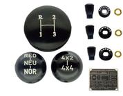 Kit completo do painel e alavancas 3 marchas 4x4 red jeep rural f75 willys cj3 cj3b cj5