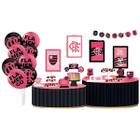 Kit Completo Festa Fácil Flamengo rosa Decorativo Oficial Clube