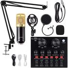 Kit Completo Interface Mesa V8S Com Microfone Condensador Com Braço Articulado Locução Live Stream