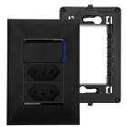 Kit Completo Interruptor Com LED e Tomada Dupla 10A + 20A Com Placa e Suporte Legrand PIAL Plus+