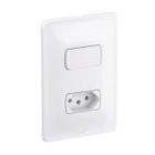 Kit Completo Interruptor Four Way Com Tomada 20A Placa e Suporte Zeffia