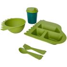 Kit Completo Introdução Alimentar Dinossauro Verde Bebê Bowl