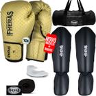 Kit Completo Muay Thai Luva De Boxe Prisma Bolsa Gladiadora