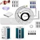 Kit Completo Para Instalação Ar Condicionado Britania 12000 BTU/h Prime Air 12000ITF2 Inverter 3 Metros C/ Suporte 450mm - Climax