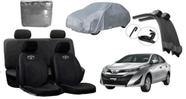 Kit Completo para Yaris 18-24: Capa de Couro, Capa de Cobrir e Limpador de Parabrisa
