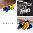 Kit completo Prateleira Organizador Armário Cesto e Suporte