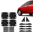 Kit Completo Protetor Maçaneta Fibra Carbono Alto Relevo