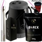 Kit Completo Tereré Black Erva Mate Garrafa térmica Unitermi Copo Inox Bomba de Mola Inox Quadrada