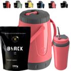 Kit Completo Tereré Garrafa Jarra Pávia Unitermi Copo Térmico Com Bomba Inox Erva Black ErvaMate Escolha