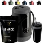 Kit Completo Tereré Garrafa Pávia Copo Térmico Com Bomba Inox Unitermi + Black Erva Mate Escolha