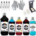 Kit Completo Tintas Acessórios Inkcor Recarga Cartucho Impressoras Compatível com HP 662 664 Canon 140 141