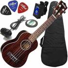 Kit Completo Ukulele Soprano Eletrico Shelby Eagle Su21r Nff