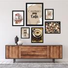 Kit Composição 6 Quadros Decorativos Cantinho Do Café - com vidro