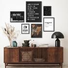 Kit Composição 6 Quadros Decorativos Viagens - com vidro