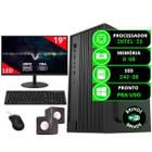 Kit Computador Completo Intel I5 8gb Ssd 240gb Combo Monitor e Caixa de som - Xblue TECH