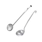 Kit Concha De Servir Feijão Sopa + Escumadeira Fritura Arroz 9cm 23cm - Aldinox