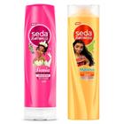 Kit Condicionador Infantil Seda Juntinhos Tiana e Shampoo Infantil Seda Juntinhos Moana 300ml cada