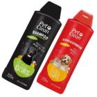 Kit Condicionador + Shampoo Pelos Escuros Pet Clean Cachorro