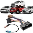 Kit Conector Chicotes Radio e Antena Som Automotivo Ford Ranger Focus Ka Ecosport Fiesta