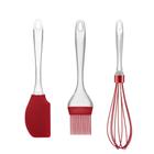 Kit Confeiteiro De Silicone Cabo Acrílico Vermelho Up Home - UD055