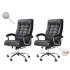 Kit Conjunto 2 Cadeiras De Escritório Presidente Alta Big Molas Ensacadas Pillow Top Preta Giratória Regulável Linha Office Base Cromada Kit Conjunto 2 Cadeiras De Escritório Presidente Alta Big Molas Ensacadas Pillow Top Preta Giratória Regulável Linha Office Base Cromada