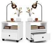 Kit Conjunto 2 Mesa De Cabeceira Mudo Box Retro Quarto Cama Várias Cores